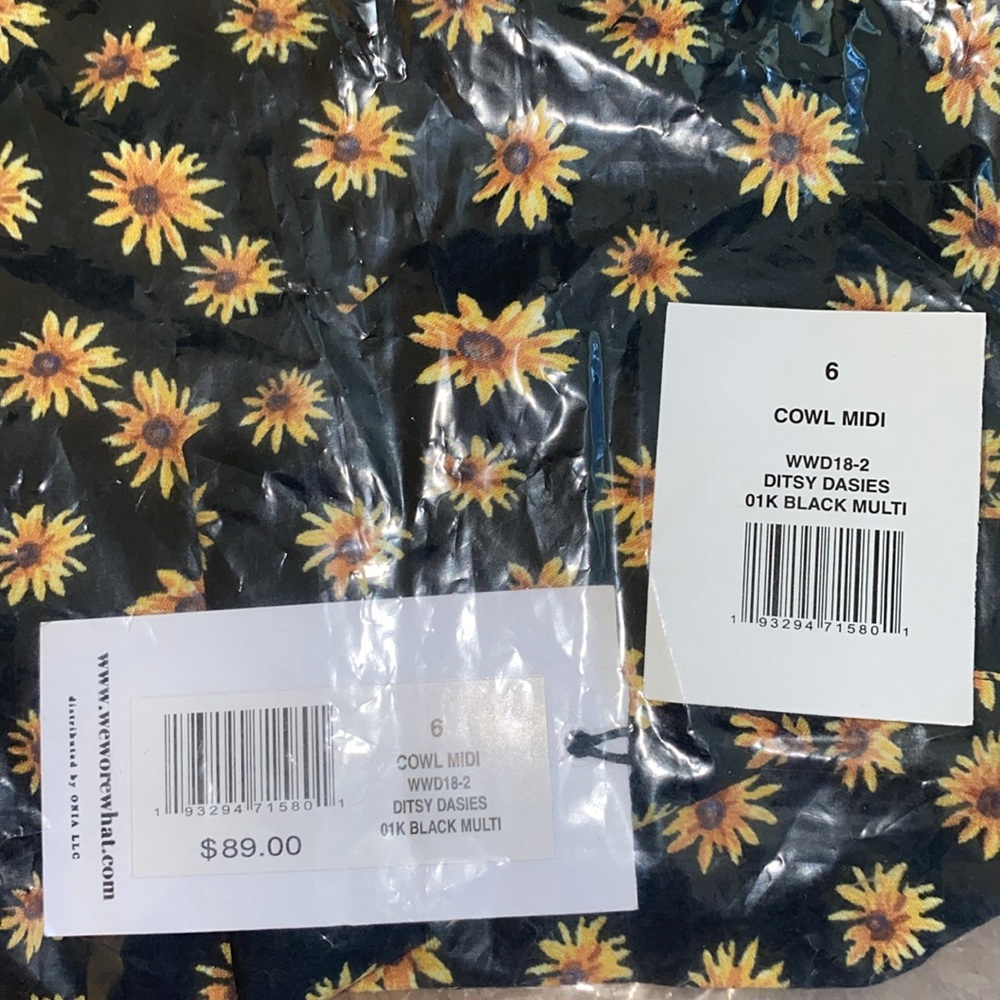 WeWoreWhat COWL MIDI DRESS size 6 NWT - Picture 8 of 8